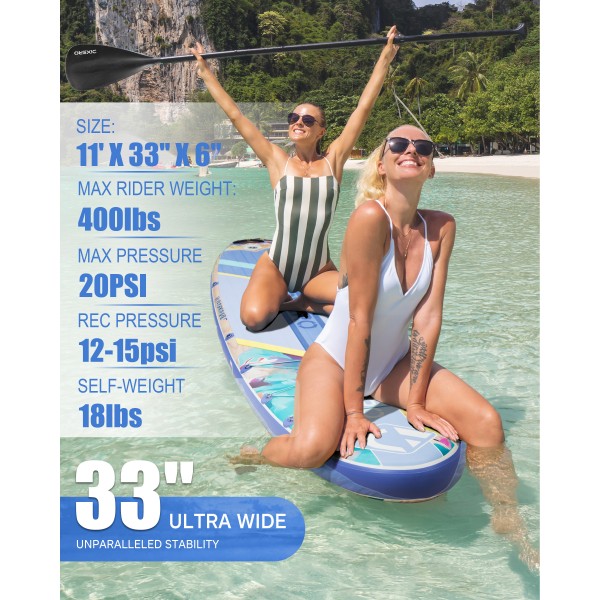 Wave Glide Flowers  11' Paddle Board