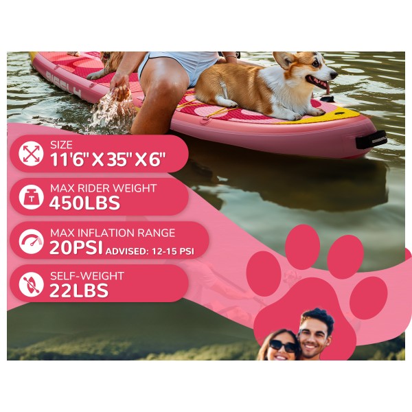 Family Pink 11’6’’ Paddle Board